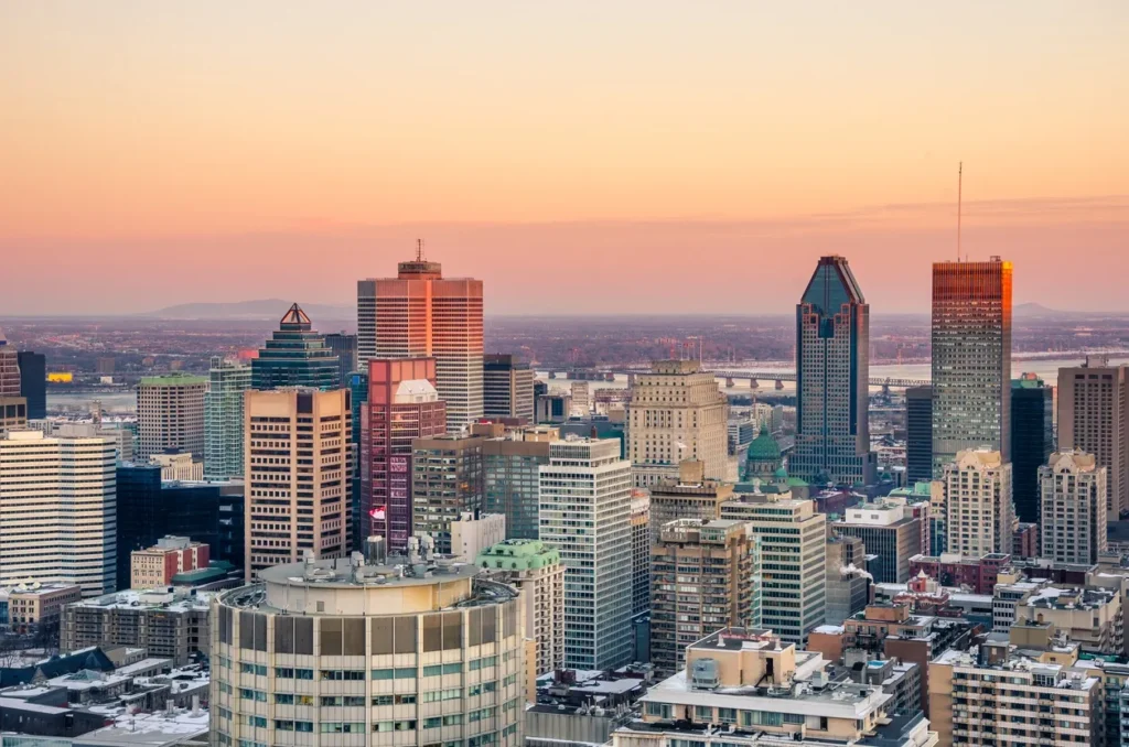 A beautiful view of the city with skyscrapers