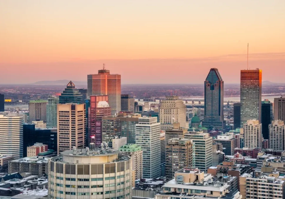 A beautiful view of the city with skyscrapers